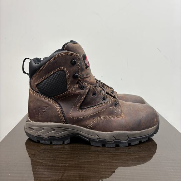 Red Wing 2205 6" Aluminum Safety Toe Lace Up Boots Men's 9 Workwear Hike - Picture 3 of 11